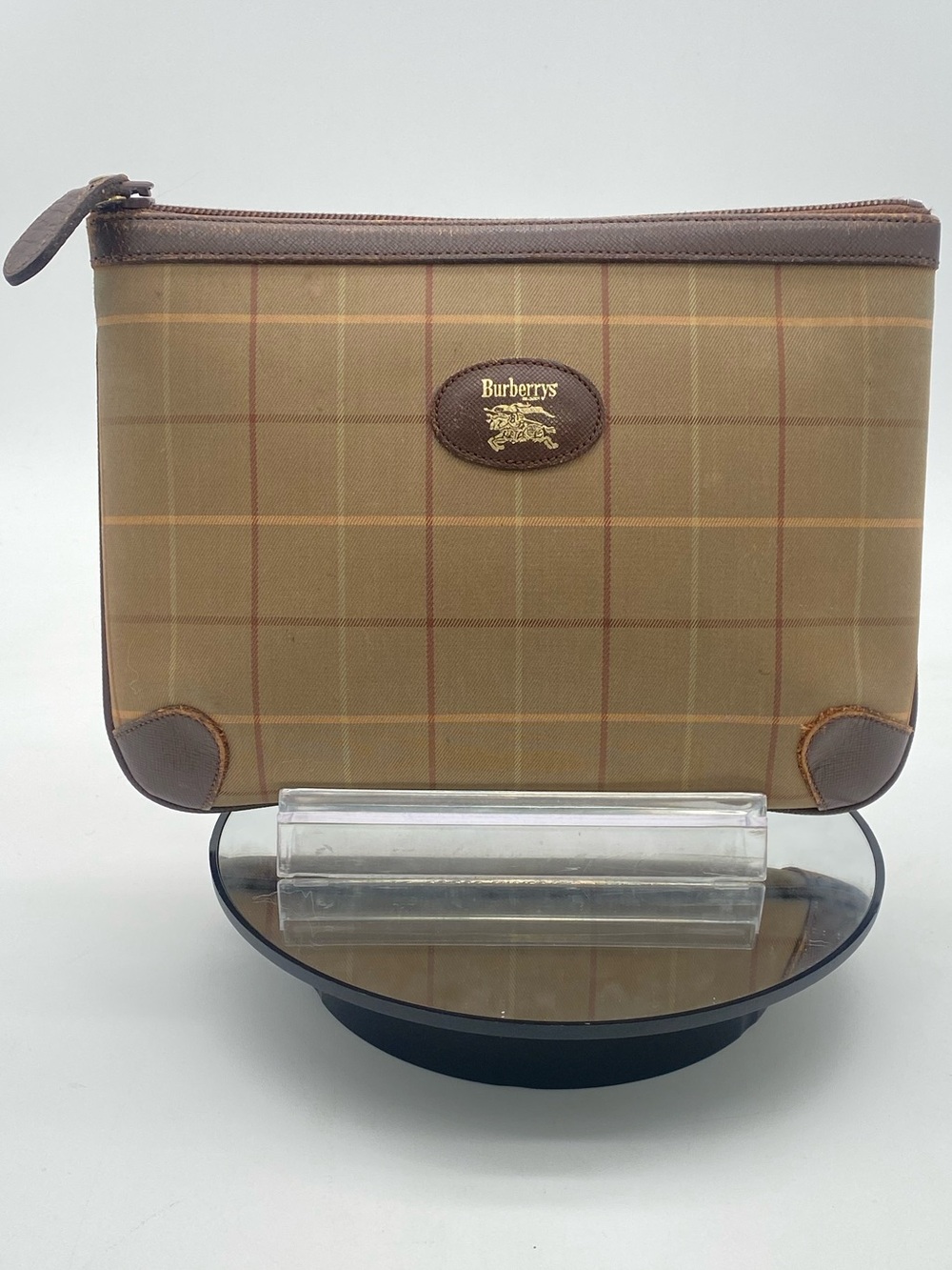 Vintage Burberry's House Nova Check Clutch & Cosmetic Bag